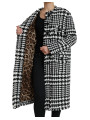 Jackets & Coats Elegant Houndstooth Long Trench Coat 6.800,00 € 8052145926266 | Planet-Deluxe