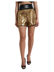 Shorts Elegant High Waist Metallic Gold Shorts 1.670,00 € 8057142596832 | Planet-Deluxe