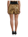 Shorts Elegant High Waist Metallic Gold Shorts 1.670,00 € 8057142596832 | Planet-Deluxe