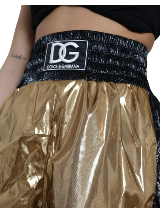 Shorts Elegant High Waist Metallic Gold Shorts 1.670,00 € 8057142596832 | Planet-Deluxe