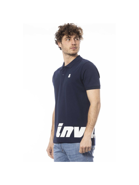 Polo Shirt Elegant Blue Cotton Polo with Chest Logo 150,00 € 8056144552150 | Planet-Deluxe