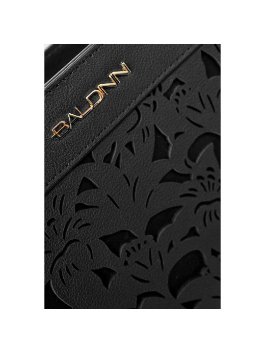 Crossbody Bags Elegant Black Floral Calfskin Shoulder Bag 400,00 € 8056034466512 | Planet-Deluxe