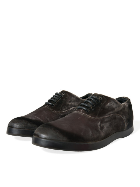 Formal Elegant Brown Velvet Oxford Lace-up Shoes 1.390,00 € 8056454333326 | Planet-Deluxe