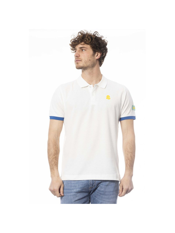 Polo Shirt Crisp White Cotton Polo with Chest Logo 160,00 € 8056144551238 | Planet-Deluxe