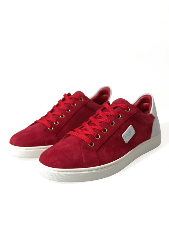 Sneakers Elegant Red & White Leather Sneakers 1.400,00 € 8058091535071 | Planet-Deluxe