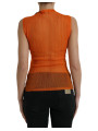Tops & T-Shirts Chic Orange Crew Neck Tank Top 1.380,00 € 8052145145957 | Planet-Deluxe