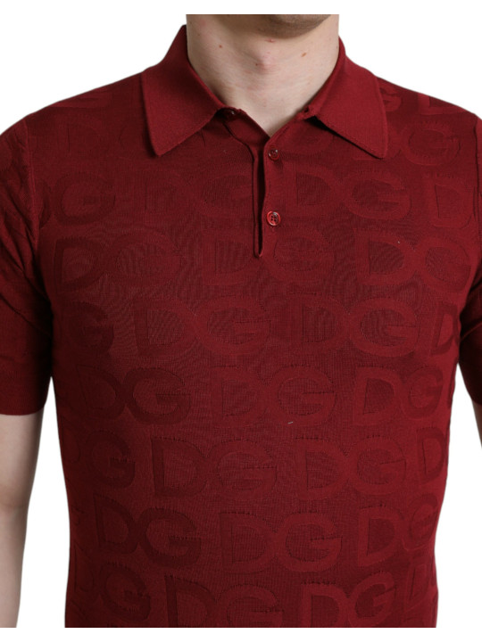 T-Shirts Elegant Silk Maroon Polo T-Shirt 2.220,00 € 8057155865130 | Planet-Deluxe