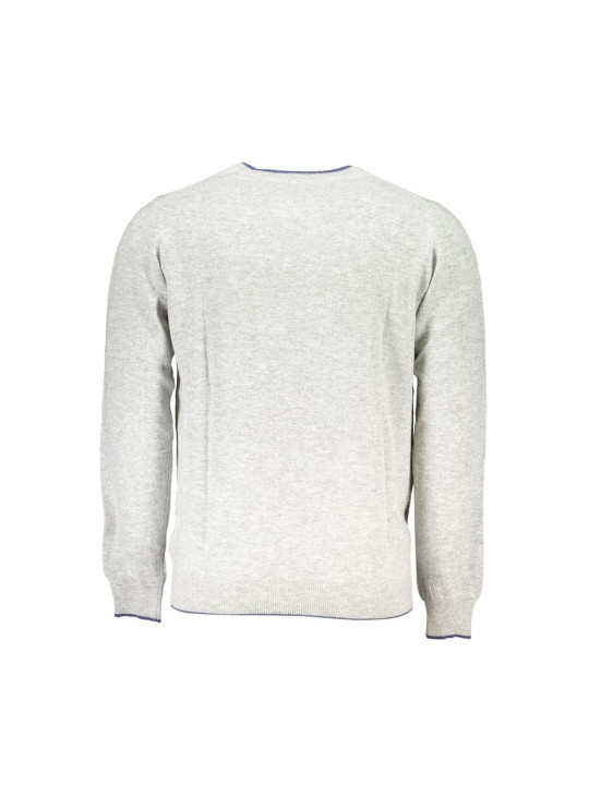 Sweaters Gray Crew Neck Sweater with Contrast Details 250,00 € 8300825686505 | Planet-Deluxe