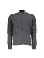 Sweaters Chic Gray Zip Cardigan with Embroidery Details 360,00 € 8300825688950 | Planet-Deluxe