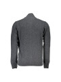 Sweaters Chic Gray Zip Cardigan with Embroidery Details 360,00 € 8300825688950 | Planet-Deluxe