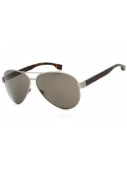 Hugo Boss Herren Sonnenbrille: Silber-Schildpatt Grau