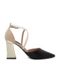 Schwarze Damen Sandalette mit Absatz