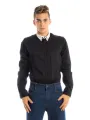 "PAPETE Startseite im Sale | PAPETE HERREN LANGARM HEMD SCHWARZ online kaufen"|Planet-Deluxe
