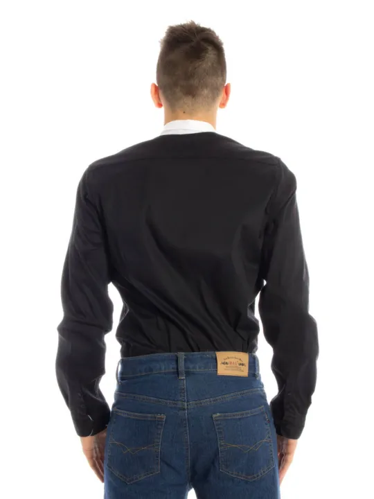 "PAPETE Startseite im Sale | PAPETE HERREN LANGARM HEMD SCHWARZ online kaufen"|Planet-Deluxe