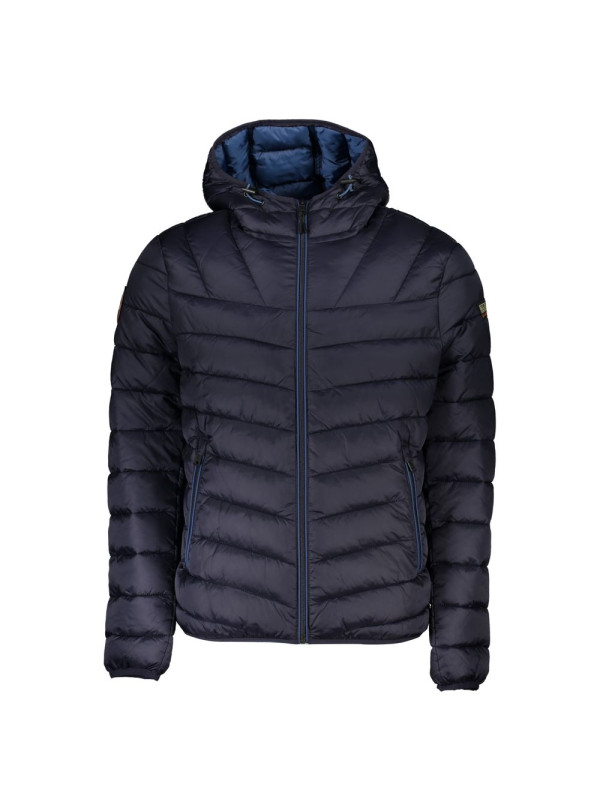 Jackets Chic Blue Hooded Jacket with Sleek Design 530,00 € 196249329559 | Planet-Deluxe