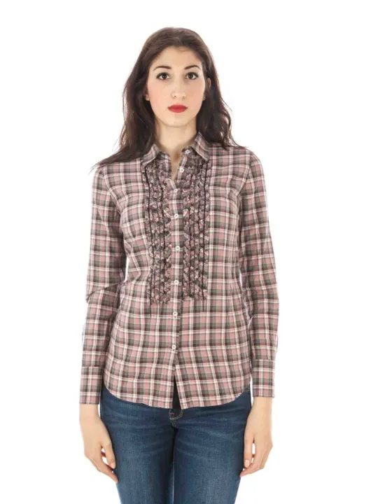 "Fred Perry Startseite im Sale | FRED PERRY LANGÄRMLIGES HEMD ROSA FRAU online kaufen"|Planet-Deluxe