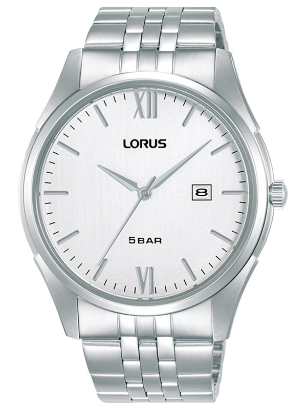 Silberne Lorus Herren Armbanduhr Grau