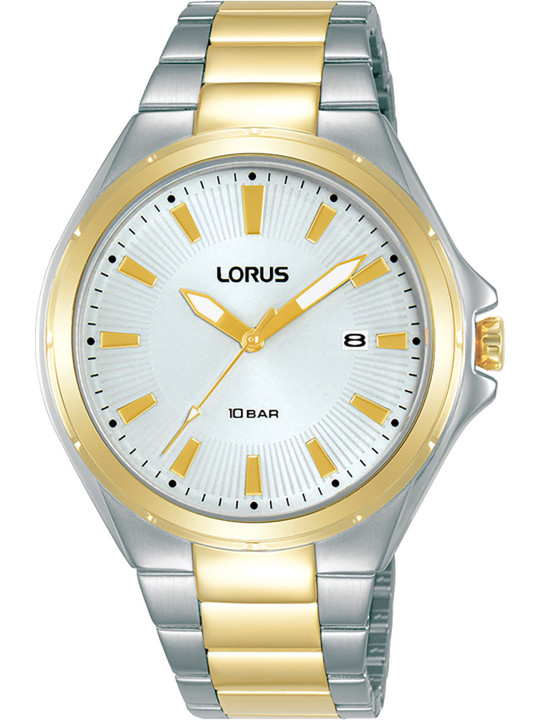 Stilvolle Lorus Herrenuhr Grau Stahl