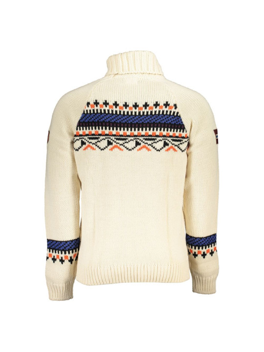 Sweaters Beige High Neck Sweater with Contrast Details 410,00 € 196249845929 | Planet-Deluxe