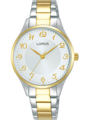 Goldene und silberne Lorus Armbanduhr