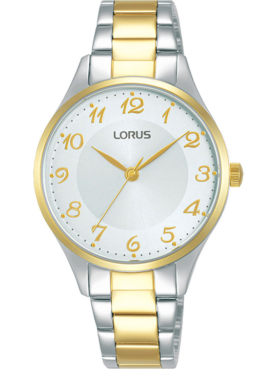 Goldene und silberne Lorus Armbanduhr
