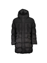 Jackets Sleek Hooded Black Polyamide Jacket 1.700,00 € 4063539135724 | Planet-Deluxe