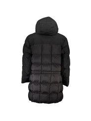 Jackets Sleek Hooded Black Polyamide Jacket 1.700,00 € 4063539135724 | Planet-Deluxe