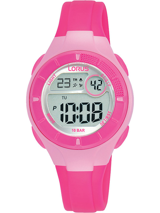 Elegante Lorus Rosa Herrenuhr mit Lederarmband