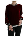 Sweaters Elegant Burgundy Silk-Blend Sweater 2.770,00 € 8054802711260 | Planet-Deluxe