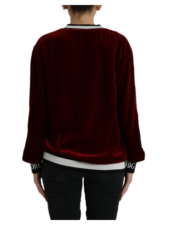 Sweaters Elegant Burgundy Silk-Blend Sweater 2.770,00 € 8054802711260 | Planet-Deluxe