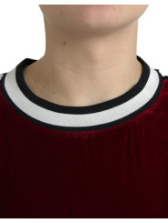 Sweaters Elegant Burgundy Silk-Blend Sweater 2.770,00 € 8054802711260 | Planet-Deluxe