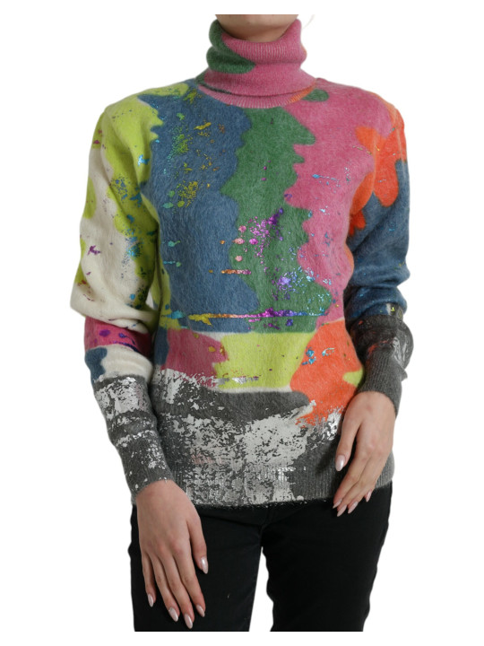 Sweaters Multicolor Mohair Turtleneck Casual Sweater 6.230,00 € 8057142597150 | Planet-Deluxe