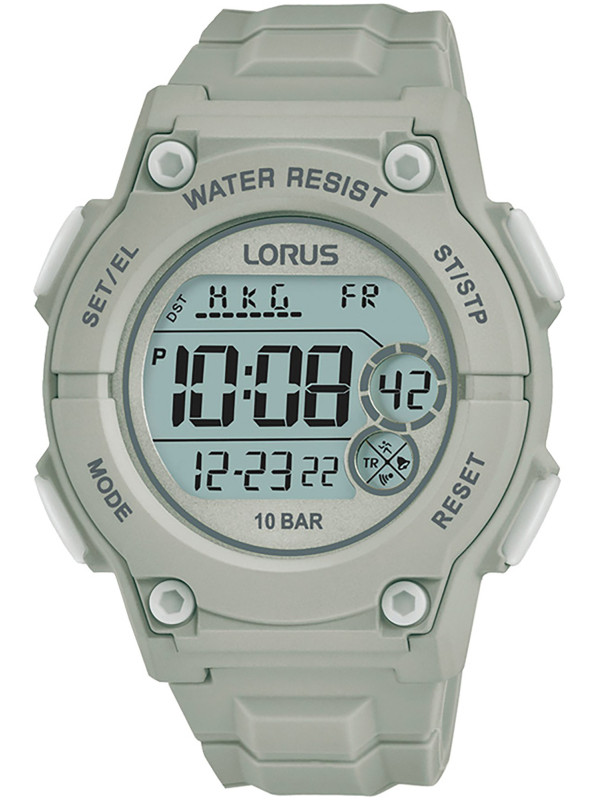 Graue digitale Lorus Herrenuhr
