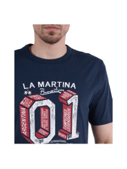 T-Shirts Sleek Blue Printed Jersey Tee 130,00 € 7613431439269 | Planet-Deluxe
