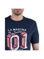 T-Shirts Sleek Blue Printed Jersey Tee 130,00 € 7613431439269 | Planet-Deluxe