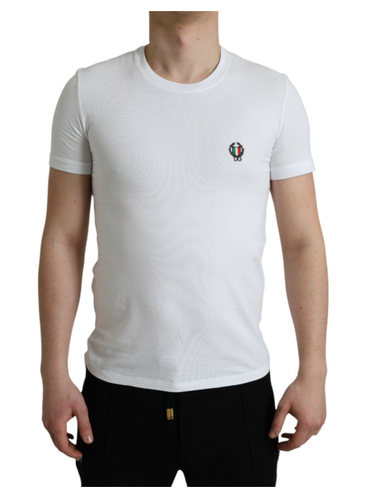 T-Shirts Elegant White Logo Crest Tee 650,00 € 8050249426446 | Planet-Deluxe