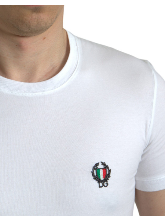 T-Shirts Elegant White Logo Crest Tee 650,00 € 8050249426446 | Planet-Deluxe