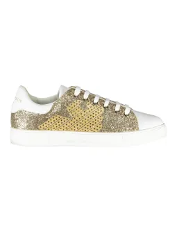 "Emporio Armani Gold Luxe Damen-Sneakers – Eleganz Pur"