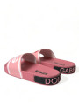 Flat Shoes Chic Pink Calf Leather Slide Flats 690,00 € 8053286857778 | Planet-Deluxe