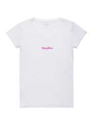 Tops & T-Shirts Elegant V-Neck Logo Tee in Pristine White 80,00 € 8056308782539 | Planet-Deluxe