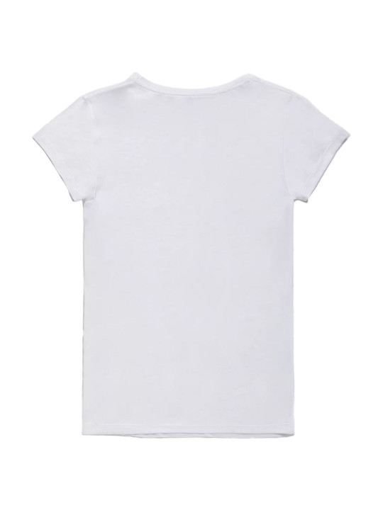 Tops & T-Shirts Elegant V-Neck Logo Tee in Pristine White 80,00 € 8056308782539 | Planet-Deluxe