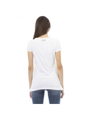 Tops & T-Shirts Elegant Cotton Crew Neck Tee with Front Print 140,00 € 8300816151623 | Planet-Deluxe