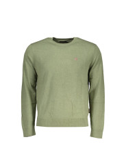Sweaters Chic Green Crew Neck Cotton Sweater 210,00 € 196011789277 | Planet-Deluxe