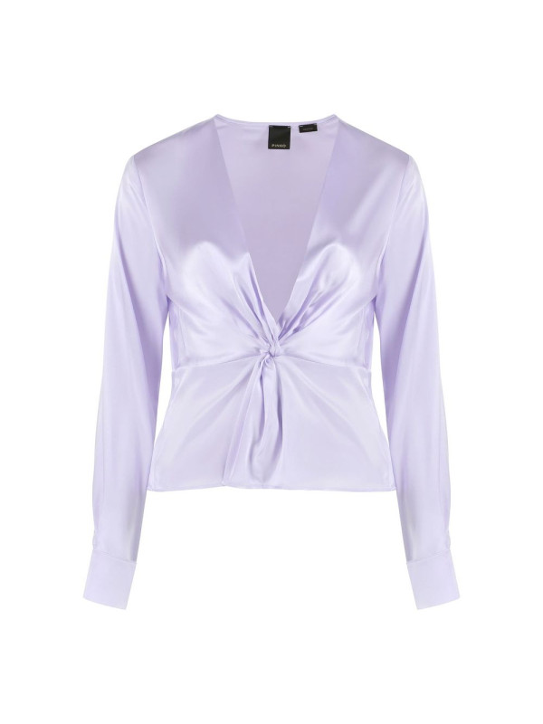 Tops & T-Shirts Lilac Silk Elegance Blouse 570,00 € 8050246669464 | Planet-Deluxe