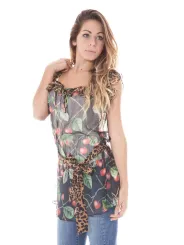 "JOHN GALLIANO Hemden im Sale | John Galliano Bluse mit Beeren- und Leopardendetail online kaufen"|Planet-Deluxe