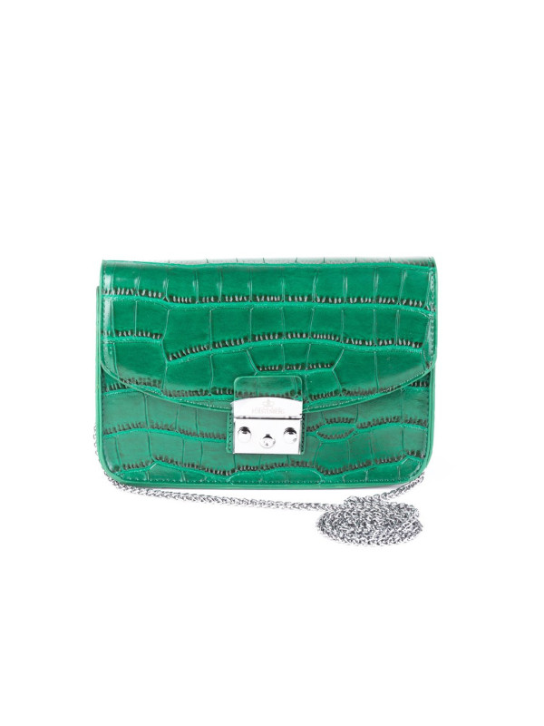 Grünes Leder Handtasche mit Kette Grünes Leder Handtasche mit Kette
