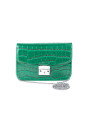 Grünes Leder Handtasche mit Kette