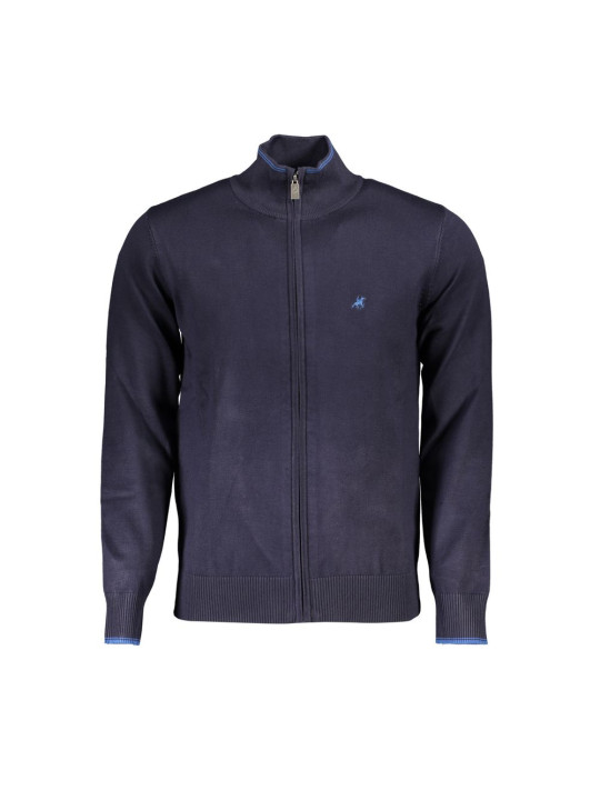 Sweaters Classic Blue Zip Cardigan with Contrast Details 170,00 € 8100031925074 | Planet-Deluxe