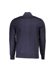 Sweaters Classic Blue Zip Cardigan with Contrast Details 170,00 € 8100031925074 | Planet-Deluxe