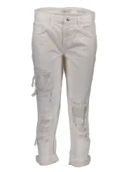 "GUESS JEANS Jeans im Sale | GUESS Damen Jeans W72A00D2LV0 in Weiß – Moderner Straight Leg Schnitt mit Edgy Abgenutztem Effekt und Rissen – 100% Baumwol online kaufen"|Planet-Deluxe